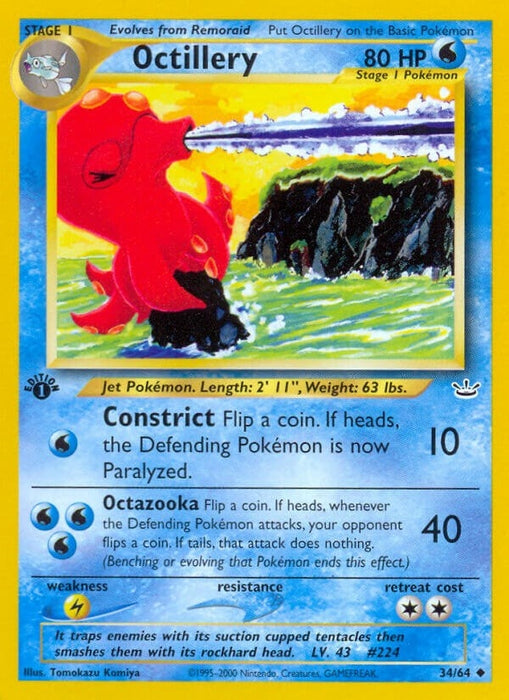 Image for Octillery (34/64) (1st Edition) [Neo Revelation] - Pokemon