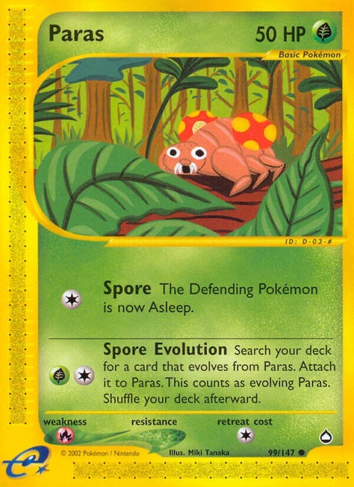Image for Paras (099/147) [Aquapolis] - Pokemon