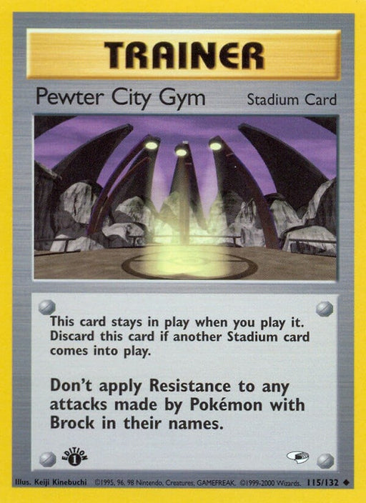 Image for Pewter City Gym (115/132) (1st Edition) [Gym Heroes] - Pokemon