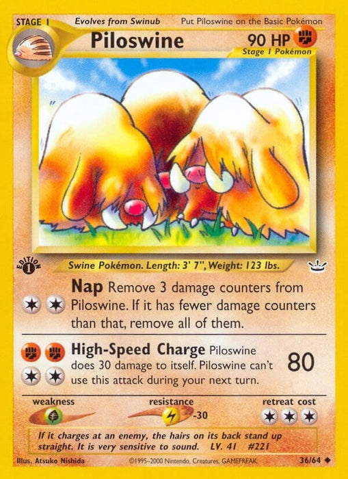 Image for Piloswine (36/64) (Unlimited) [Neo Revelation] - Pokemon