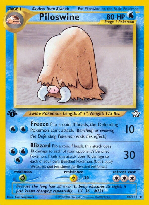 Image for Piloswine (044/111) (1st Edition) [Neo Genesis] - Pokemon