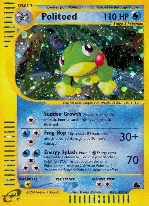 Image for Politoed (H23) (H23/H32) (Holofoil) [Skyridge] - Pokemon