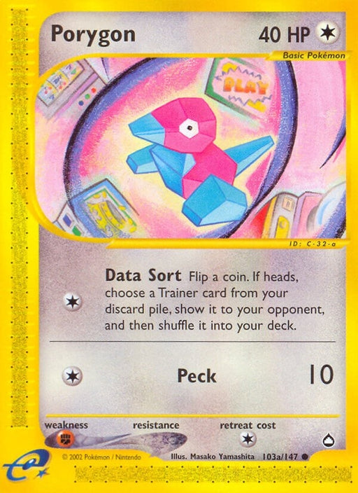 Image for Porygon (103a) (103a/147) (Reverse Holofoil) [Aquapolis] - Pokemon