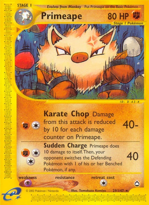 Image for Primeape (029/147) (Reverse Holofoil) [Aquapolis] - Pokemon