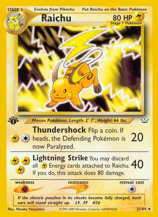 Image for Raichu (21/64) (Unlimited) [Neo Revelation] - Pokemon