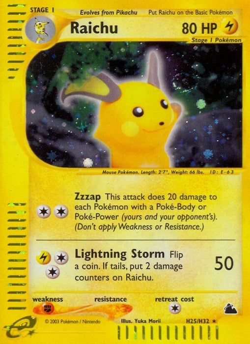 Image for Raichu (H25) (H25/H32) (Holofoil) [Skyridge] - Pokemon