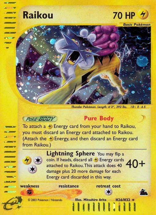Image for Raikou (H26) (H26/H32) (Holofoil) [Skyridge] - Pokemon