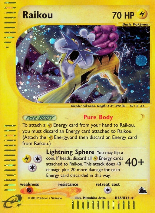 Image for Raikou (H26) (H26/H32) (Holofoil) [Skyridge] - Pokemon