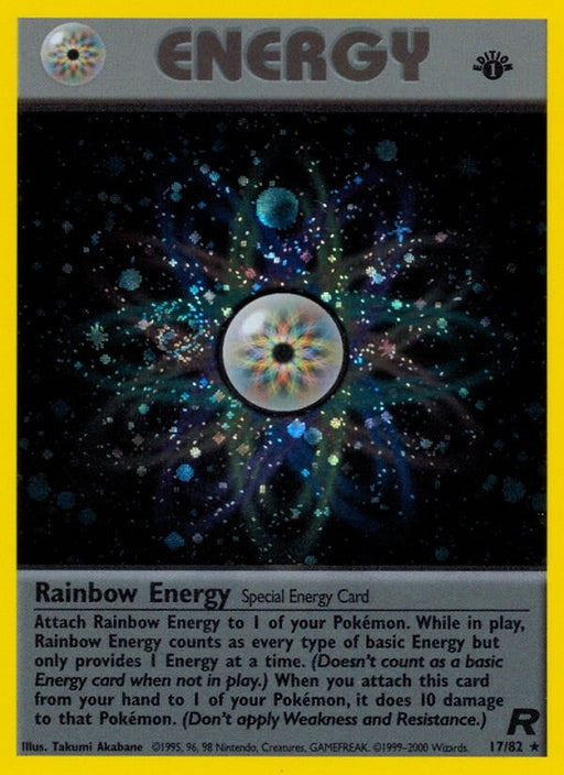 Image for Rainbow Energy (17) (17/82) (1st Edition Holofoil) [Team Rocket] - Pokemon