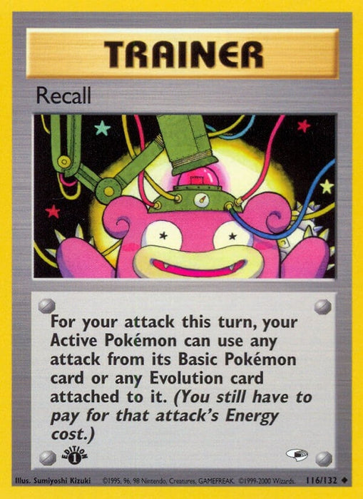 Image for Recall (116/132) (1st Edition) [Gym Heroes] - Pokemon