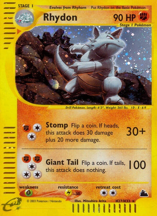 Image for Rhydon (H27) (H27/H32) (Holofoil) [Skyridge] - Pokemon