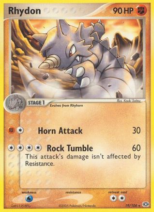 Rhydon (19/106) (Stamped) [EX: Emerald]