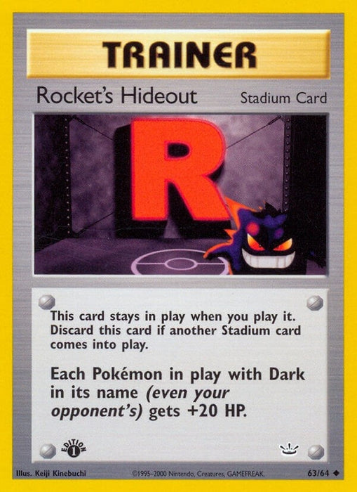 Image for Rocket's Hideout (63/64) (1st Edition) [Neo Revelation] - Pokemon