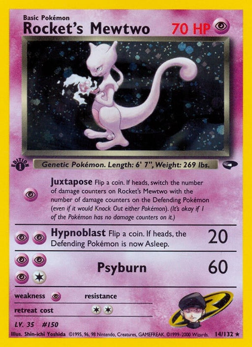Image for Rocket's Mewtwo (014/132) (1st Edition Holofoil) [Gym Challenge] - Pokemon