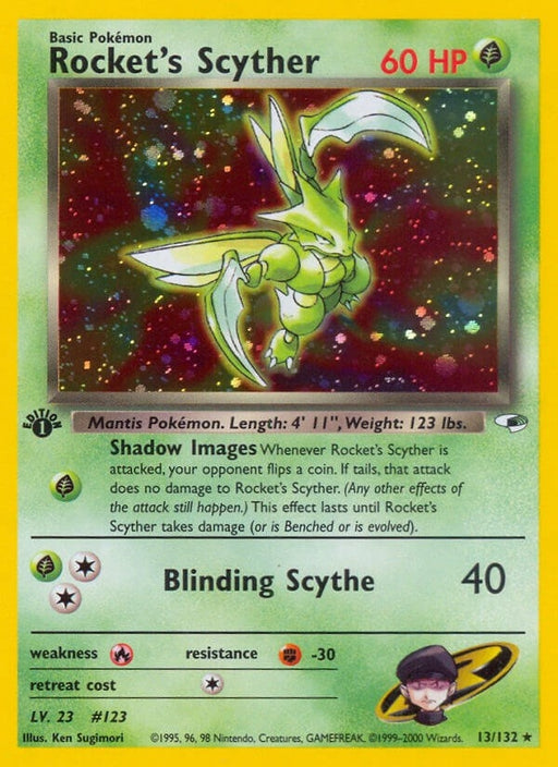 Image for Rocket's Scyther (013/132) (1st Edition Holofoil) [Gym Heroes] - Pokemon