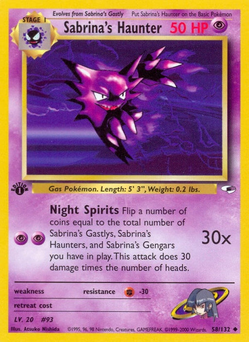 Image for Sabrina's Haunter (058/132) (1st Edition) [Gym Heroes] - Pokemon