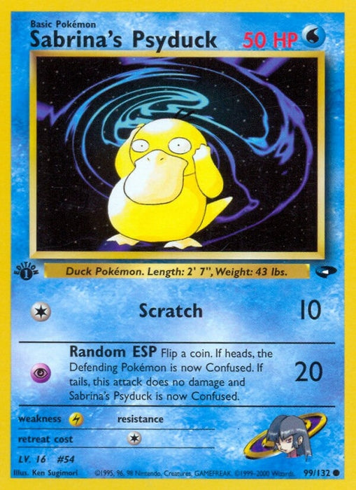 Image for Sabrina's Psyduck (099/132) (Unlimited) [Gym Challenge] - Pokemon