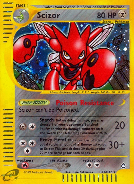 Image for Scizor (H21) (H21/H32) (Holofoil) [Aquapolis] - Pokemon