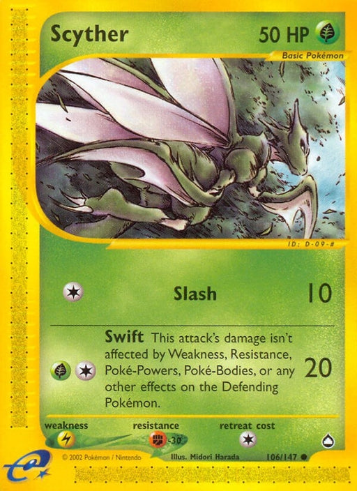 Image for Scyther (106) (106/147) (Reverse Holofoil) [Aquapolis] - Pokemon