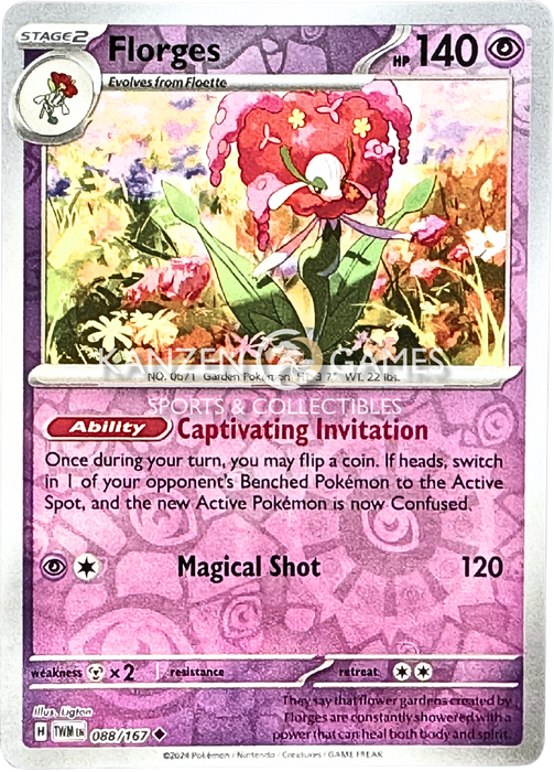 Florges (088/167) Reverse Holofoil [SV06: Twilight Masquerade]