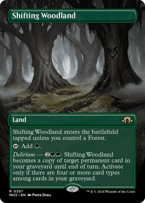Shifting Woodland (Borderless) [MH3-357] Foil - Modern Horizons 3