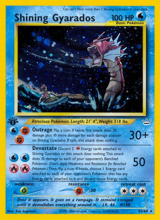 Image for Shining Gyarados (65/64) (1st Edition Holofoil) [Neo Revelation] - Pokemon