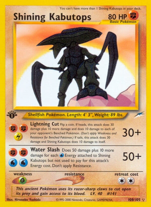 Image for Shining Kabutops (108/105) (Unlimited Holofoil) [Neo Destiny] - Pokemon