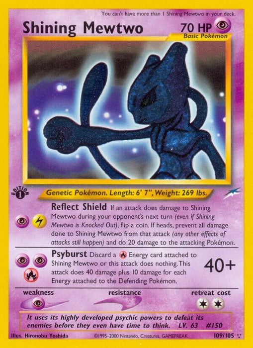 Image for Shining Mewtwo (109/105) (Unlimited Holofoil) [Neo Destiny] - Pokemon