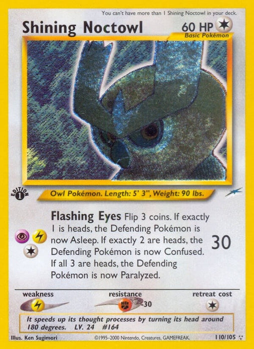 Image for Shining Noctowl (110/105) (1st Edition Holofoil) [Neo Destiny] - Pokemon