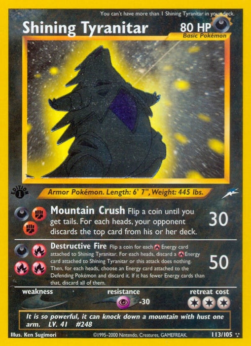 Image for Shining Tyranitar (113/105) (1st Edition Holofoil) [Neo Destiny] - Pokemon