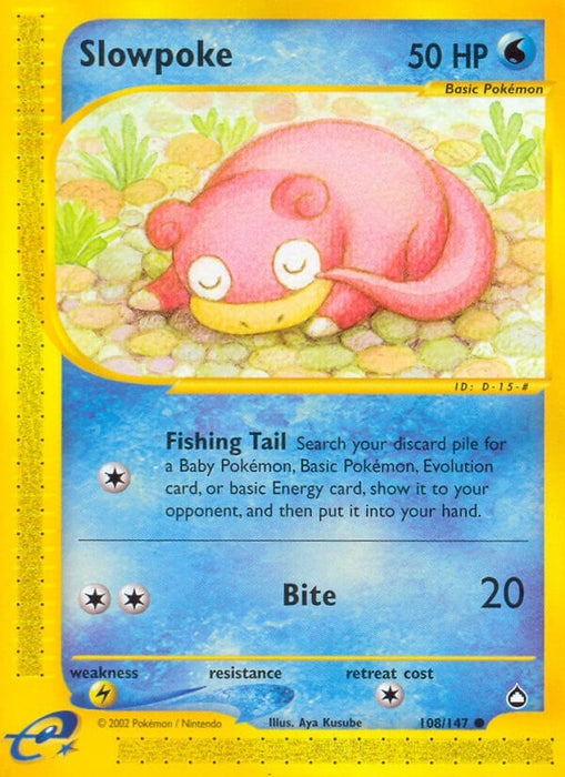 Image for Slowpoke (108/147) (Reverse Holofoil) [Aquapolis] - Pokemon