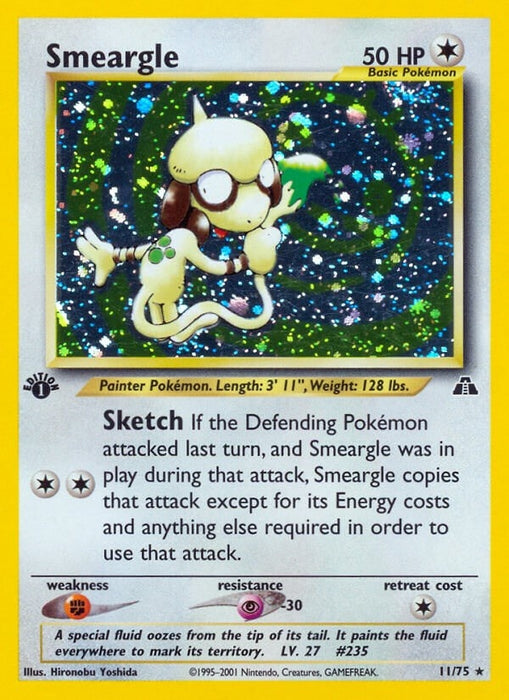 Image for Smeargle (11) (11/75) (1st Edition Holofoil) [Neo Discovery] - Pokemon