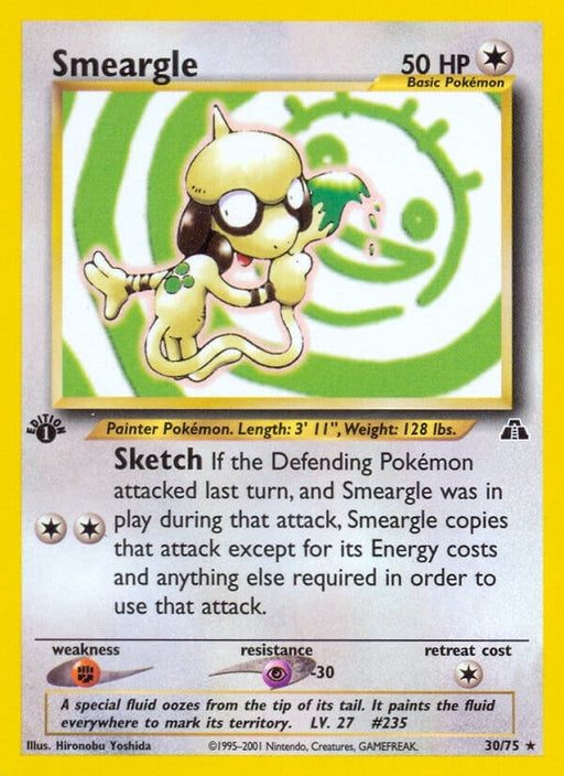Image for Smeargle (30) (30/75) (1st Edition) [Neo Discovery] - Pokemon