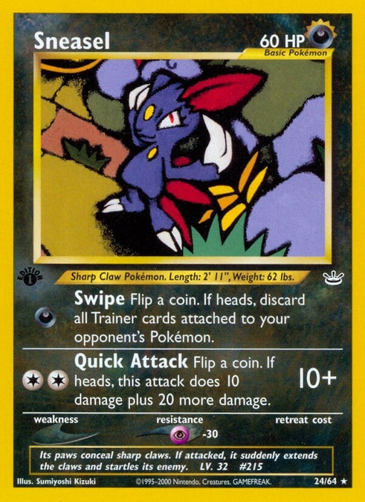 Image for Sneasel (24/64) (1st Edition) [Neo Revelation] - Pokemon