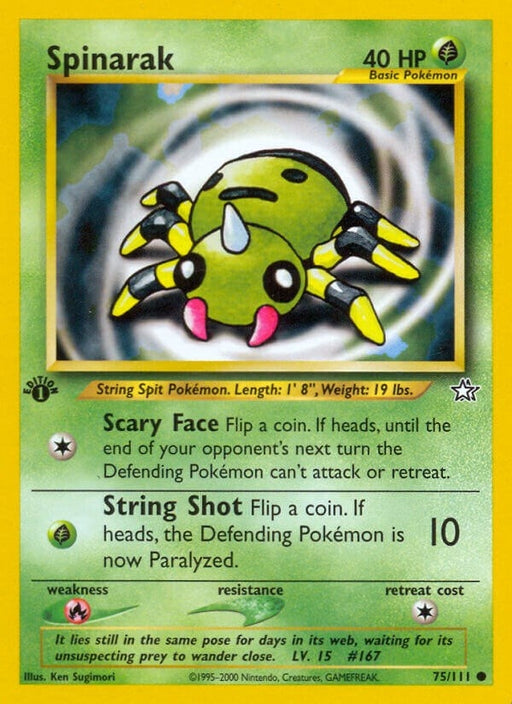 Image for Spinarak (075/111) (1st Edition) [Neo Genesis] - Pokemon
