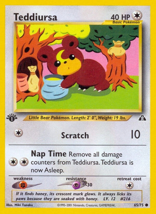 Image for Teddiursa (65/75) (1st Edition) [Neo Discovery] - Pokemon