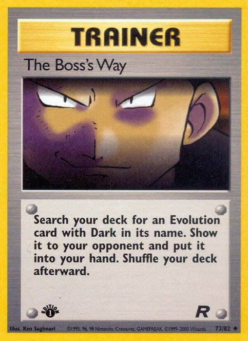 Image for The Boss's Way (73/82) (1st Edition) [Team Rocket] - Pokemon