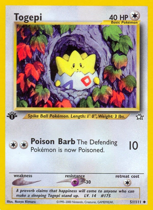Image for Togepi (051/111) (1st Edition) [Neo Genesis] - Pokemon