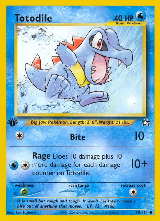 Image for Totodile (80) (080/111) (1st Edition) [Neo Genesis] - Pokemon