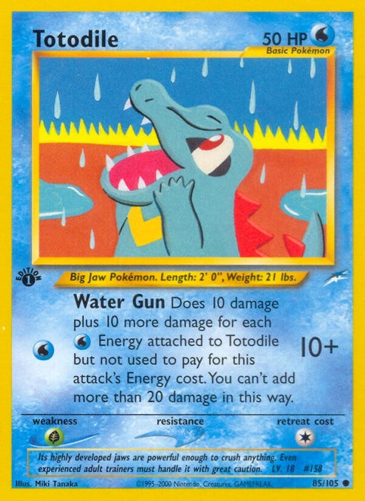 Image for Totodile (085/105) (1st Edition) [Neo Destiny] - Pokemon