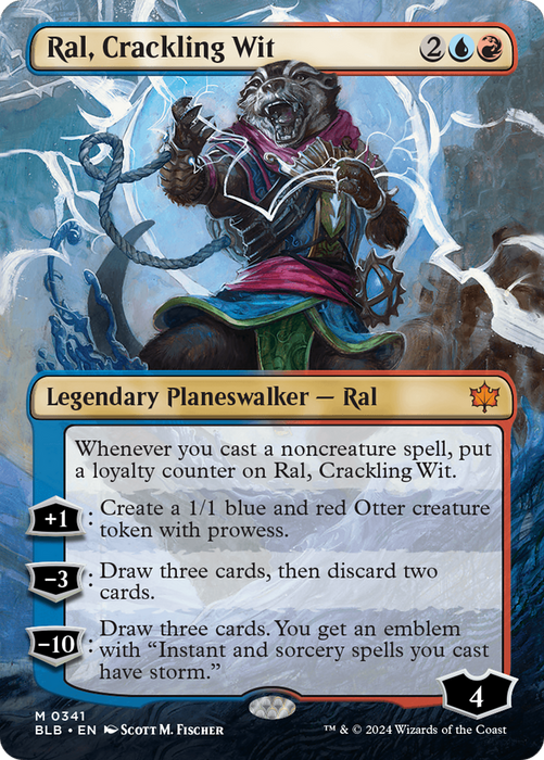 Ral, Crackling Wit (Borderless) [BLB-341] Foil - Bloomburrow