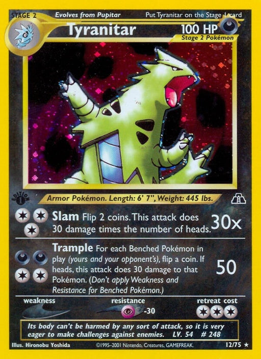 Image for Tyranitar (12) (12/75) (1st Edition Holofoil) [Neo Discovery] - Pokemon