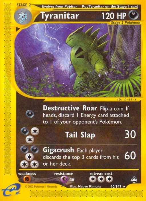Image for Tyranitar (040/147) (Reverse Holofoil) [Aquapolis] - Pokemon