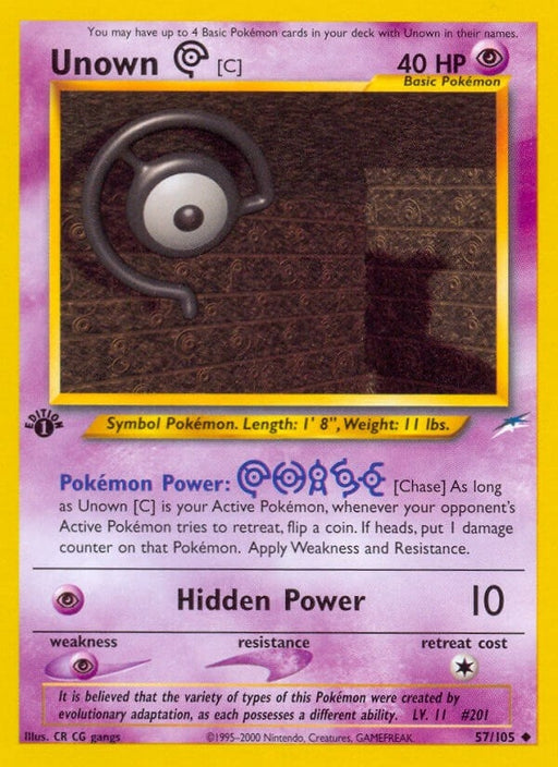 Image for Unown [C] (057/105) (1st Edition) [Neo Destiny] - Pokemon