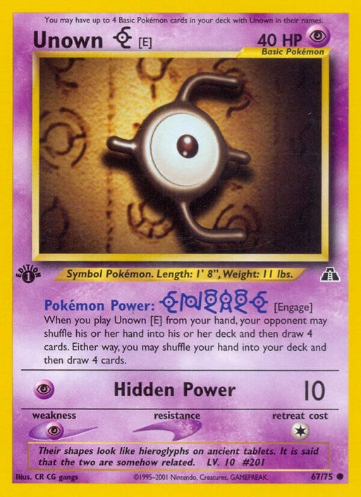 Image for Unown [E] (67/75) (1st Edition) [Neo Discovery] - Pokemon