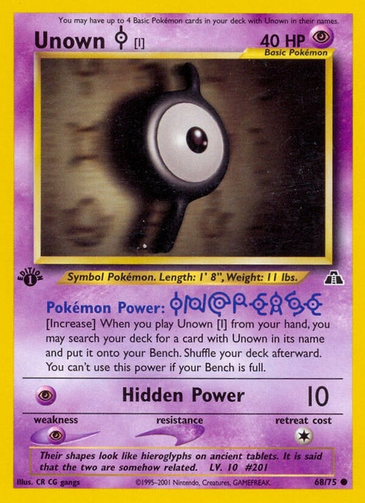 Image for Unown [I] (68/75) (Unlimited) [Neo Discovery] - Pokemon