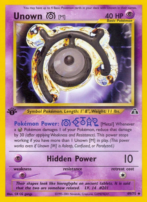 Image for Unown [M] (49/75) (1st Edition) [Neo Discovery] - Pokemon