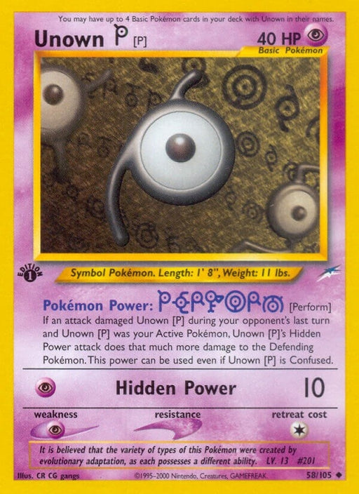 Image for Unown [P] (058/105) (Unlimited) [Neo Destiny] - Pokemon