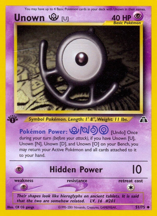 Image for Unown [U] (51/75) (1st Edition) [Neo Discovery] - Pokemon