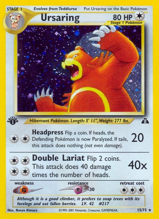 Image for Ursaring (15) (15/75) (1st Edition Holofoil) [Neo Discovery] - Pokemon